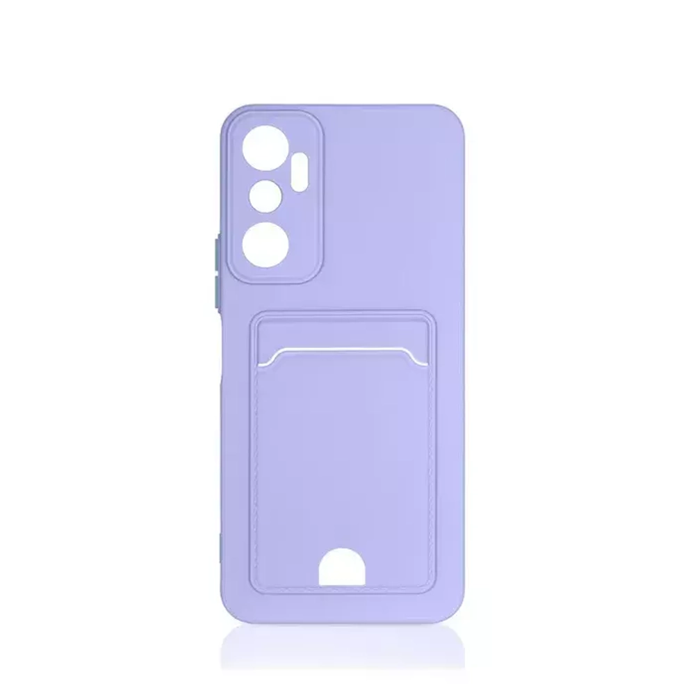 Силиконовый чехол с отделением для карты для Infinix Hot 20s violet DF
