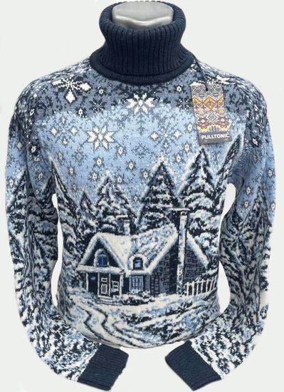 Pulltonic из шерсти и кашемира "Избушка в тайге" Размеры (46-54)