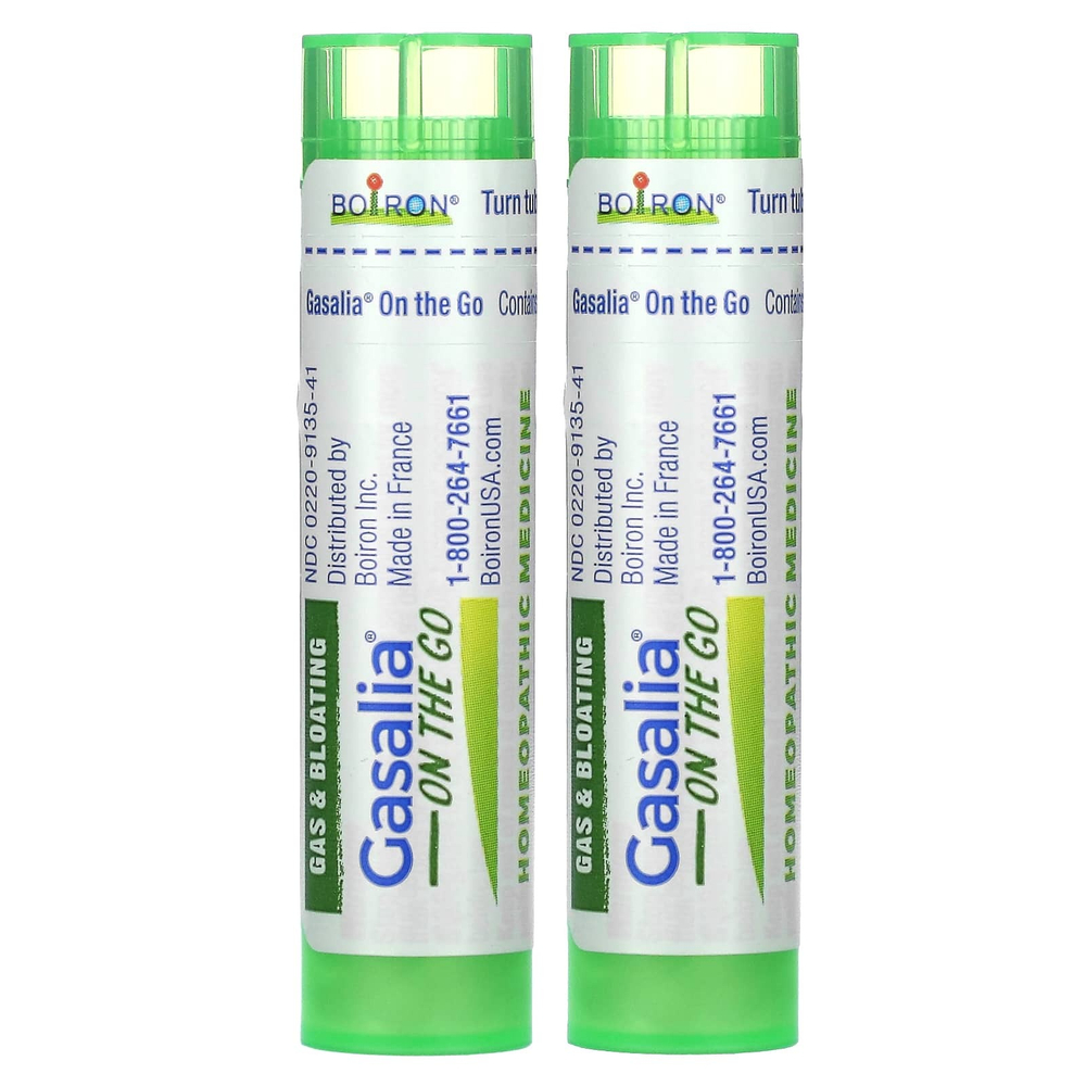Boiron, Gasalia On The Go, 2 переносных тубуса, прибл. 80 гранул каждая