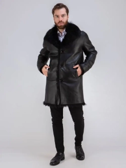 Дубленка натуральная зимняя с мехом тоскана