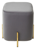 Пуф для гостиной М-City DISAUR Арес (Ares) Bluvel-14 Серый, Золотой