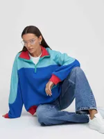 Толстовка Kefirmaykifer на молнии сине-бирюзовая