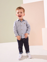 Рубашка с вышивкой для мальчика Next K83-243, Серый