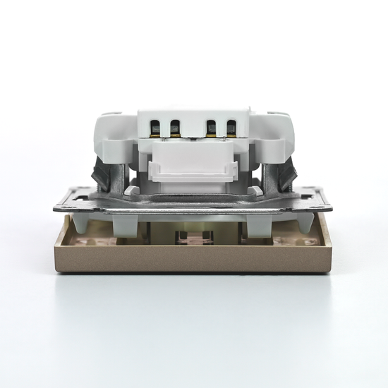 Выключатель 1-кл. ArtGallery (сх. 1а) 10AX с подсветкой механизм шампань SE GAL000513