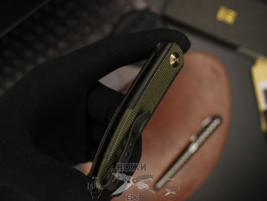 Складной нож WE Knife Smooth Sentinel WE200434 c клинком из стали CPM-20CV, рукоять микарта