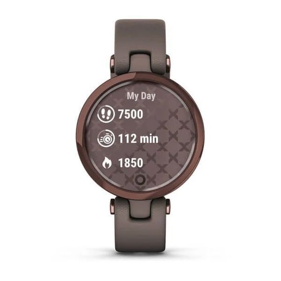 Умные часы Garmin Lily темно-бронзовый безель, корпус цвета Paloma и итальянский кожаный ремешок