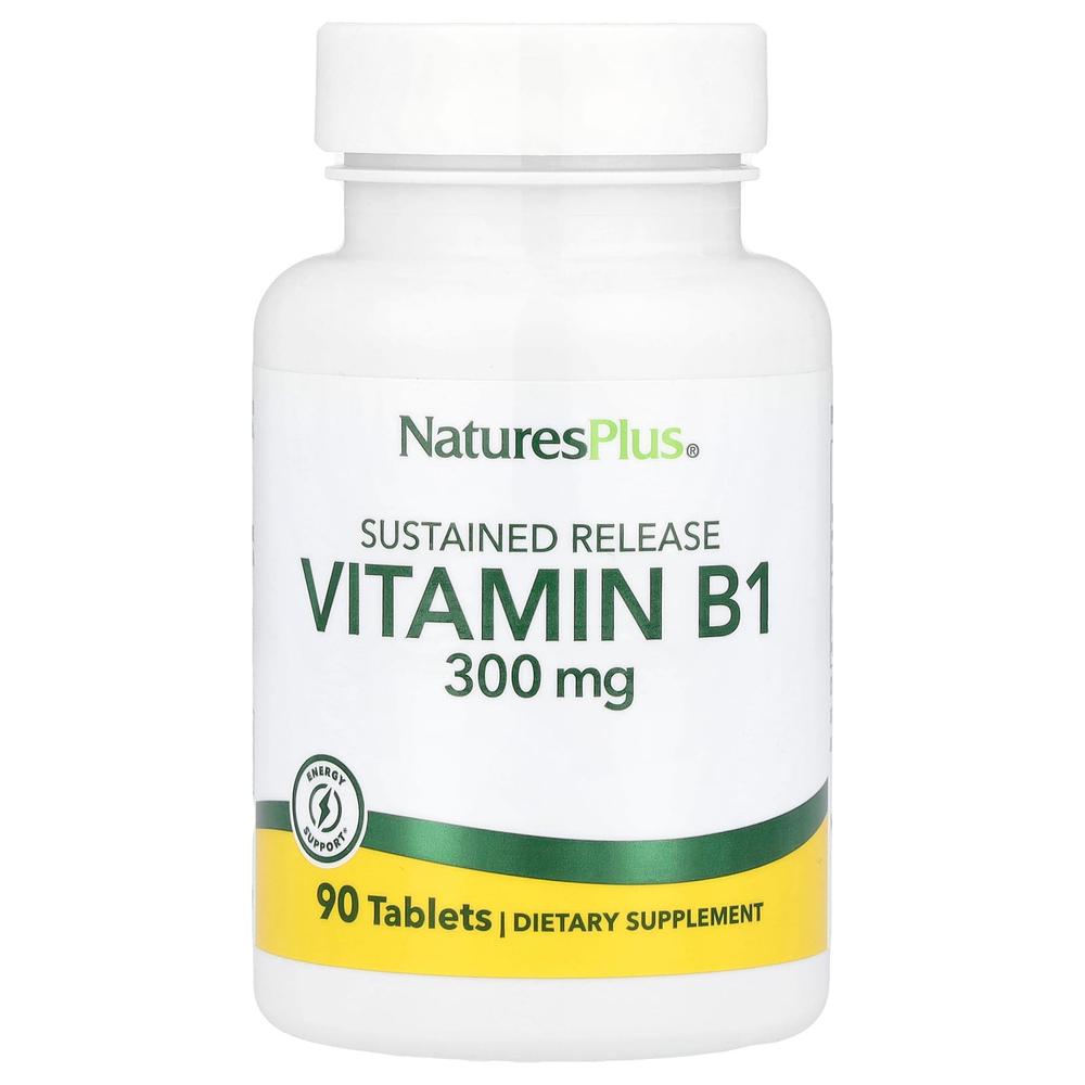 NaturesPlus, витамин В1, 300 мг, 90 таблеток