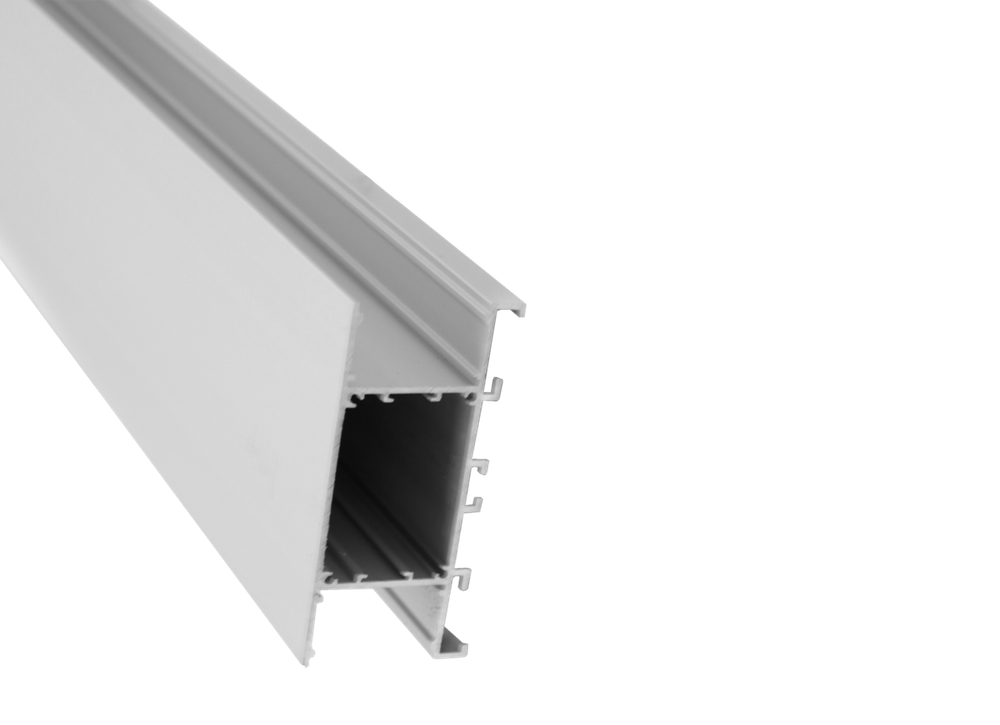 Накладной двусторонний алюминиевый профиль,  42, 3х90х2000. Цвет: Анодированное серебро, серия:DN8HF