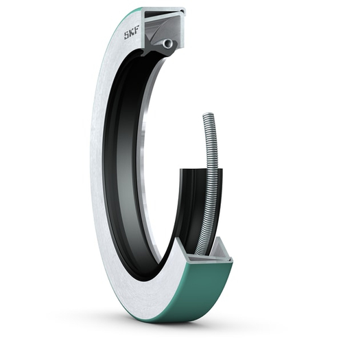 Манжетное уплотнение с двойным металлическим корпусом, кромкой SKF Wave и вспомогательной бесконтактной кромкой, для жидкой или пластичной смазки 23678