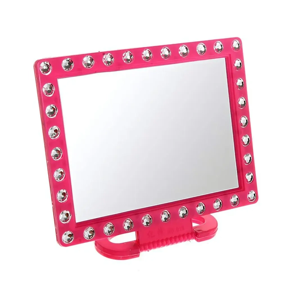 Зеркало настольное в пластиковой оправе «Эстра», прямоугольник, цвет микс, 18*14см (Стикер на минивложение 15шт)