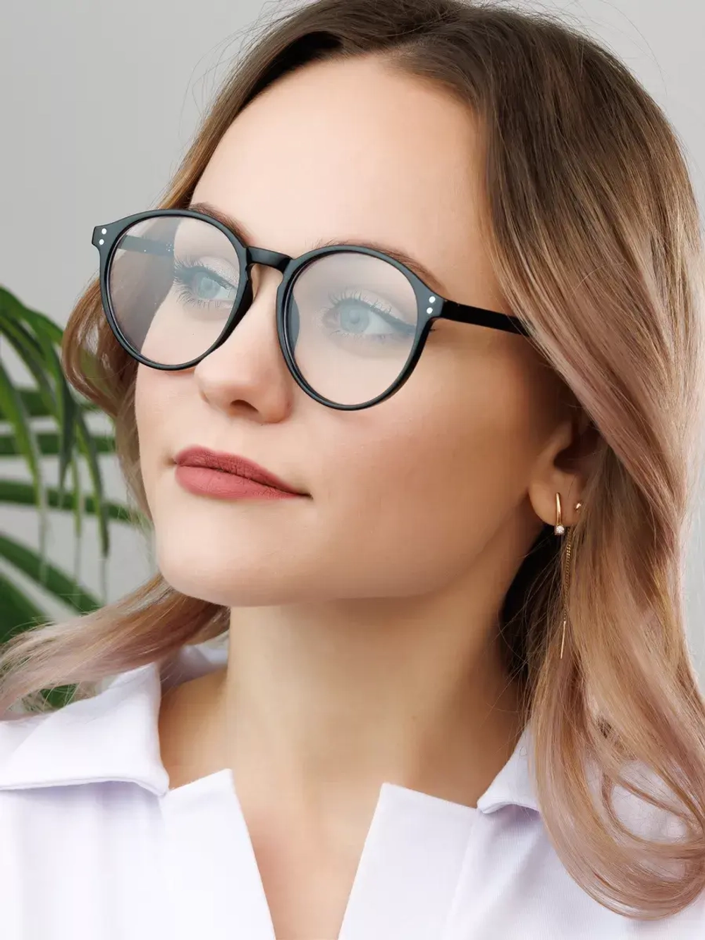 Очки для компьютера имиджевые защитные прозрачные нулевки