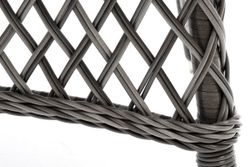 "Эспрессо" плетеный круглый стол, диаметр 118 см, цвет графит