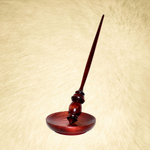 Большое опорное веретено для прядения с подставкой из древесины сосна 290 мм. Art of Siberia. B11