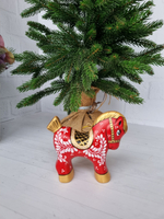 Конь-Огонь ёлочная игрушка из фарфора