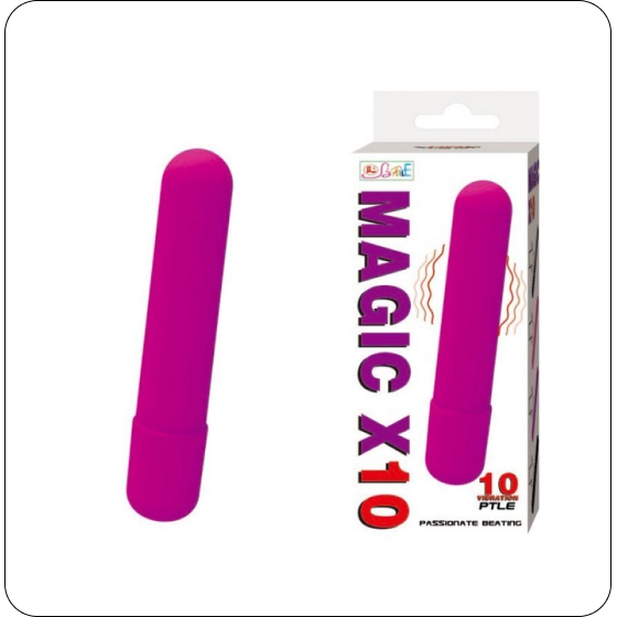 Фиолетовая вытянутая вибропуля - 10,2 см.