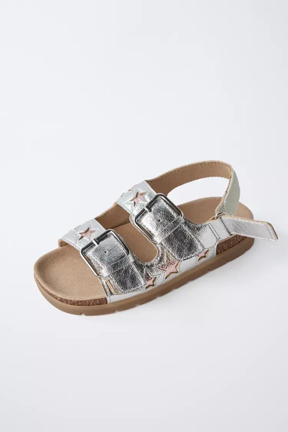 ZARA БОСОНОЖКИ «ЗВЕЗДЫ», СЕРЕБРИСТЫЙ