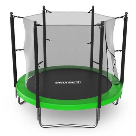 Батут UNIX Line Simple 8 ft (244 см) с внутренней защитной сеткой, зеленый