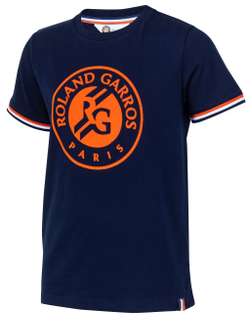 Детская теннисная футболка Roland Garros Tee Shirt Big Logo K - Blue