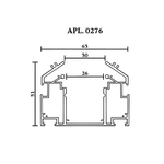 Шинопровод магнитный в натяжной потолок Aployt Magnetic track 220 APL.0276.10.300