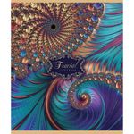 Тетрадь 48 л. кл. скреп. ФРАКТАЛ А5 мел. карт. тисн. фольгой, твин, офс.
