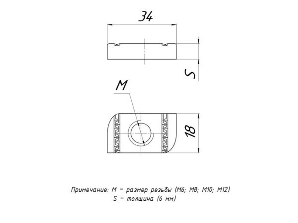 STRUT-гайка М10 HDZ EKF (50.00 шт.)