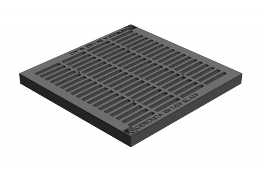 Решетка водоприемная Gidrolica Point РВ-28,5.28,5 — пластиковая, класс A15