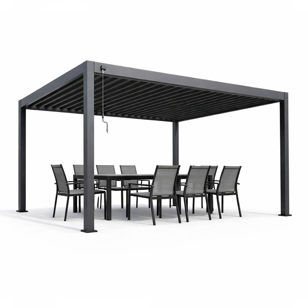 Пергола алюминиевая Cronon Nova 4х3 м, графит