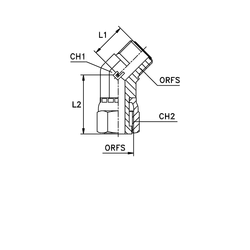 Соединение FN45 D08-10 ORFS 11/16 (обжатая гайка)