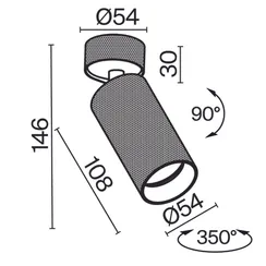 Потолочный светильник Technical C082CL-01-GU10-B