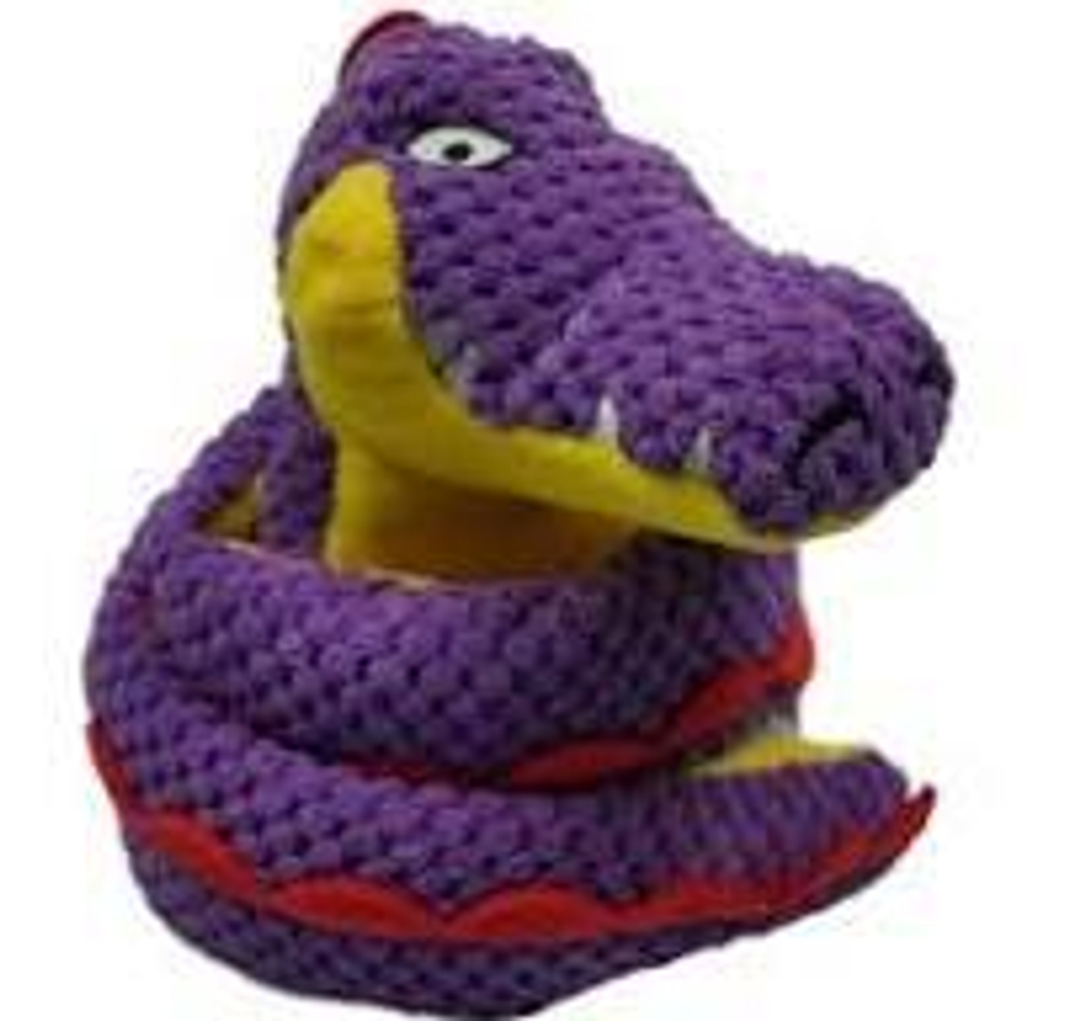 Игрушка Mr.Kranch для собак Змейка с карманами под лакомство 96 см фиолетовая