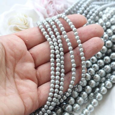 Майорка светло-серая 4 мм, 1 нить, МА138