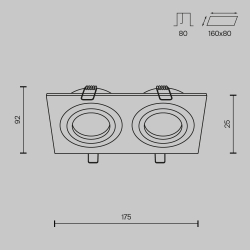 Встраиваемый светильник Technical DL024-2-02W