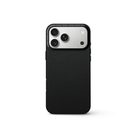 Чехол для iPhone 17 - Зернистая кожа - чёрный