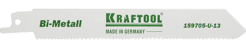 Полотно KRAFTOOL ″INDUSTRIE QUALITAT″, S922VF, для эл/ножовки, Bi-Metall, по металлу, дереву, шаг 1,8-2,5мм, 130мм