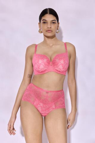 Бюстгальтер Coachella с чашками +size на тонком поролоне (Размер: 70J) (Цвет: розовый)