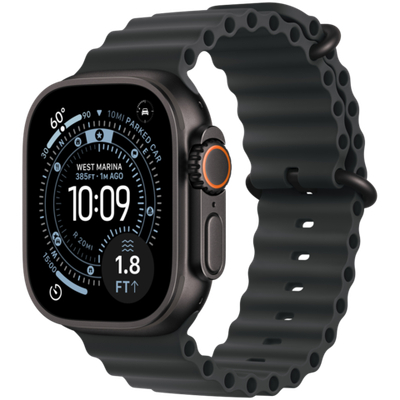 Apple Watch Ultra 3 GPS + Cellular 49mm Black Titanium Case with Black Ocean Band,Model A3281