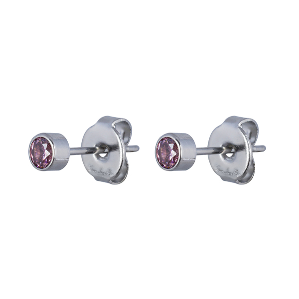 Серьги пусеты Fiore Luna Cubic zirconia Rhodolite SWE0128 PH S