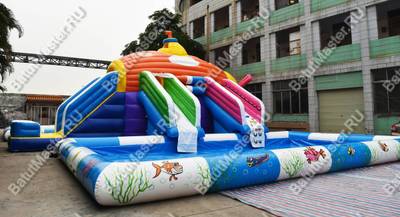 Надувной назменый аквапарк «Субмарина», 20*12*5 м