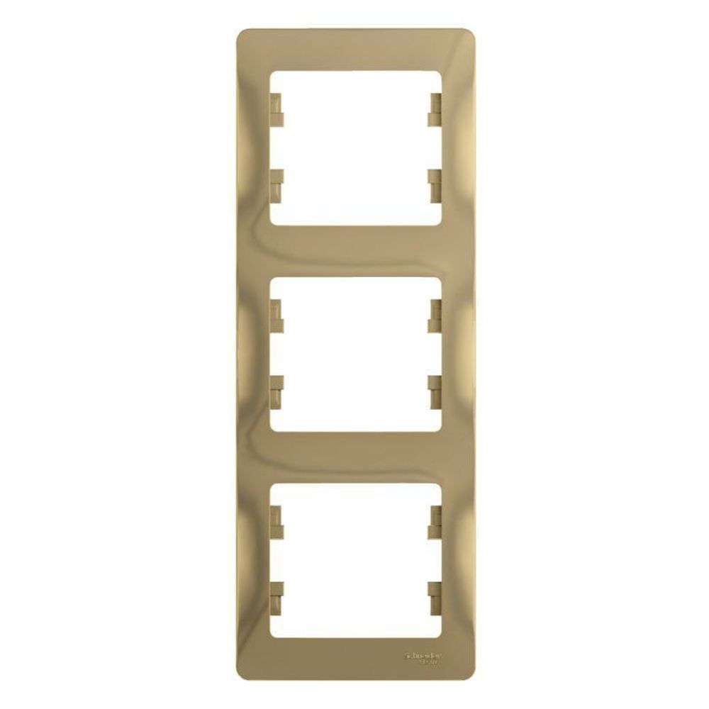 Рамка 3-м Glossa вертикал. титан SE GSL000407