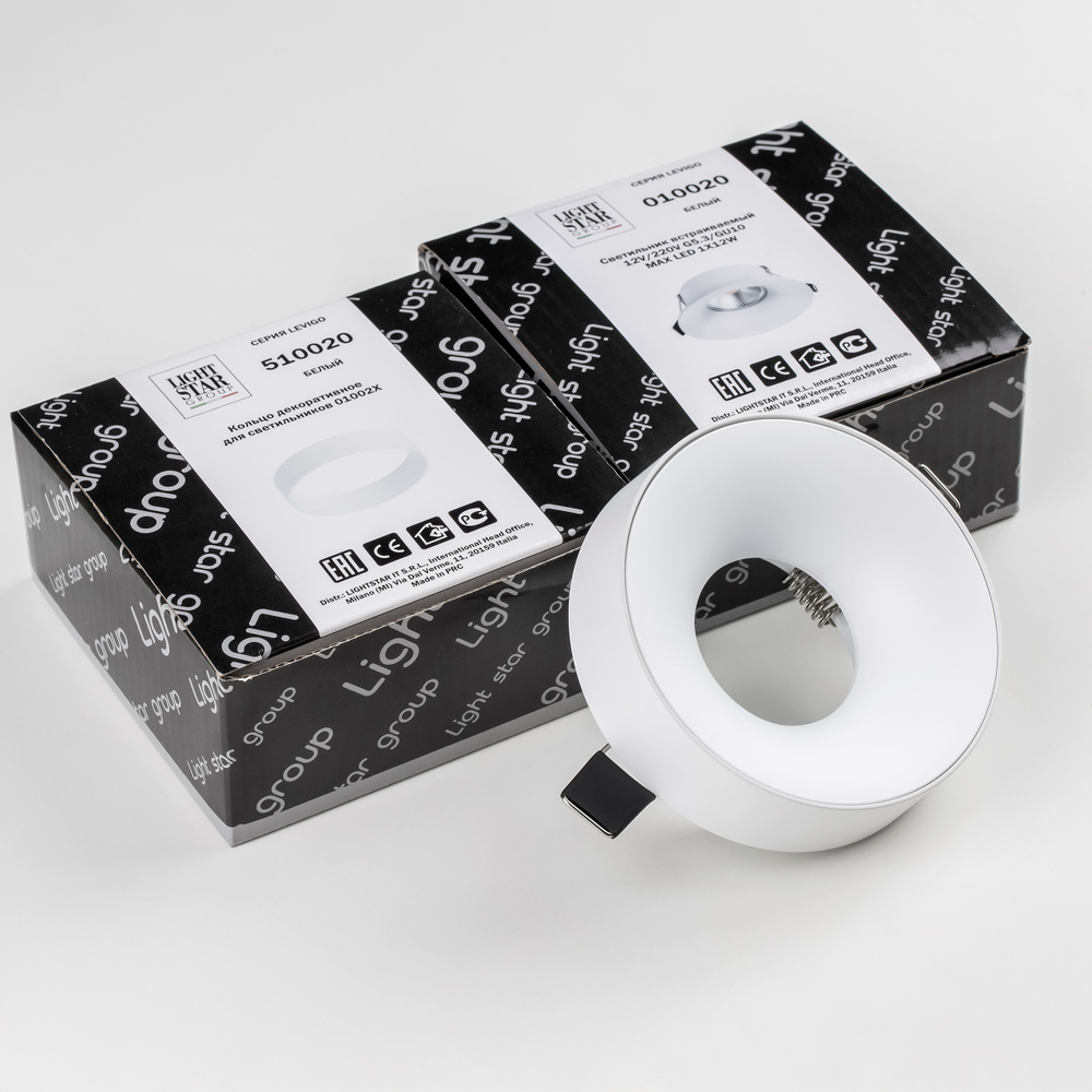 L01002020 Светильник LEVIGO MR16/HP16 БЕЛЫЙ МАТОВЫЙ (010020+510020)