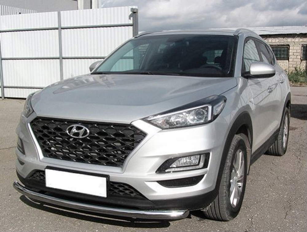 Защита переднего бампера (нержавейка) Hyundai Tucson (2018-2021) d57