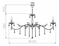 Подвесная люстра Maytoni ARM386-12-W