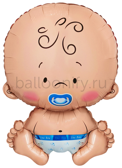 Шар (26''/66 см) Фигура, Малыш Мальчик, 1 шт.