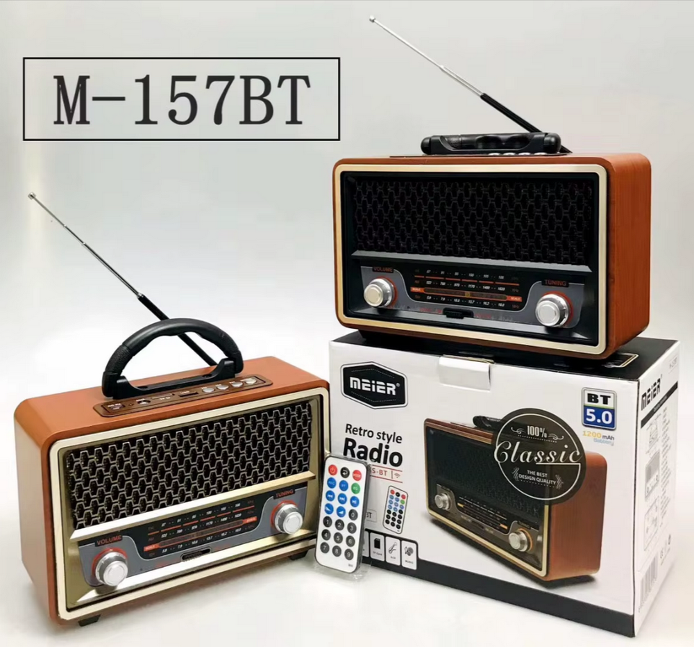 Радиоприемник в ретро стиле с MP3 плеером и BT Meier M157BT