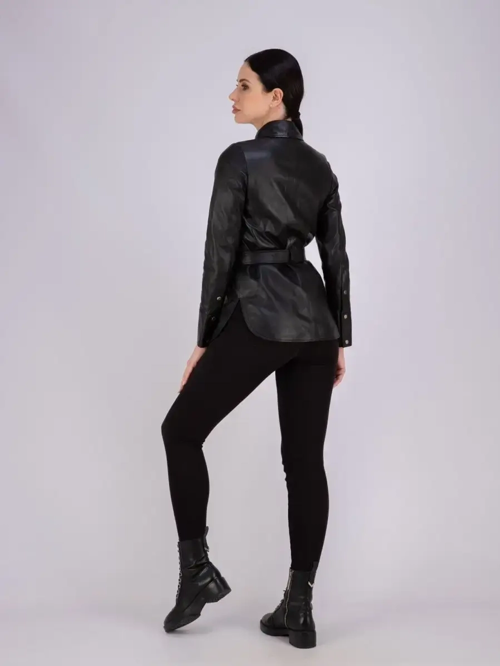 Кожаная куртка демисезонная рубашка