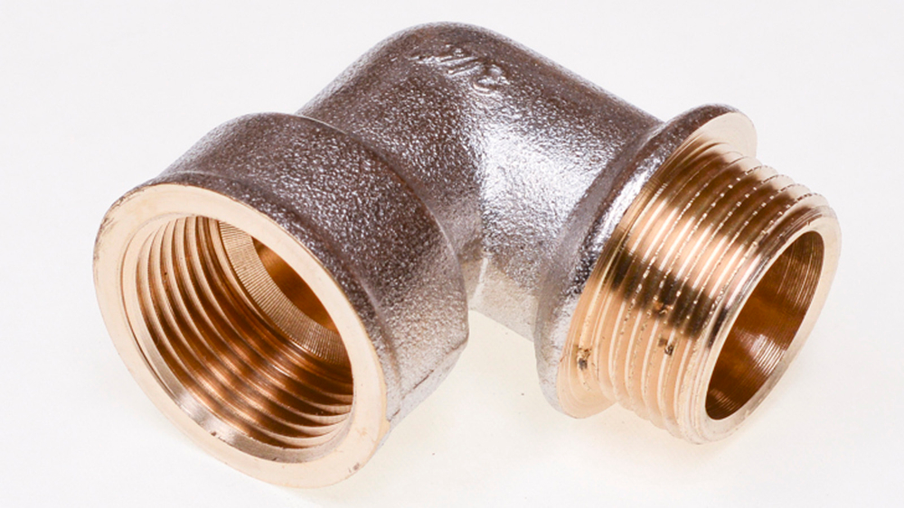 Американка НИКЕЛЬ разъем угл. 15 г-ш (1/2 г-ш)