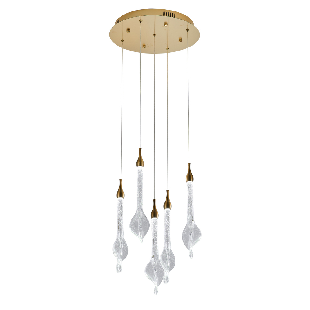 Подвесной светильник OD2433-5 gold/clear