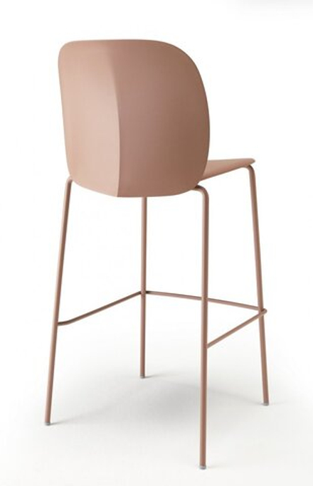 Стул пластиковый полубарный Scab Design Mentha Go Green, карамель