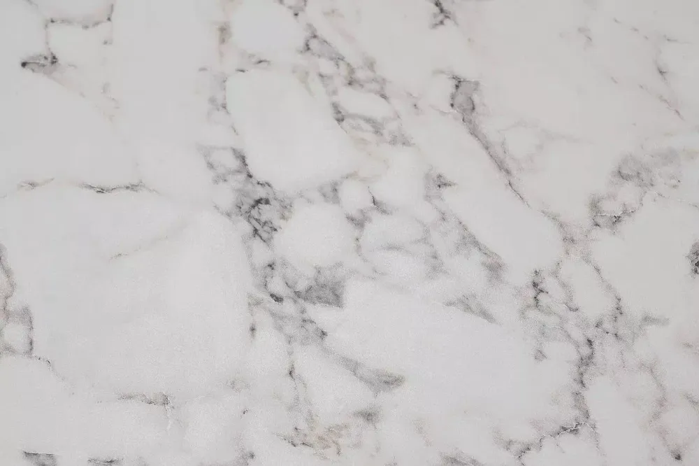 "Олимп" стол журнальный раздвижной из HPL 80-131х131см, Н43,5, цвет столешницы мрамор "Каррара"