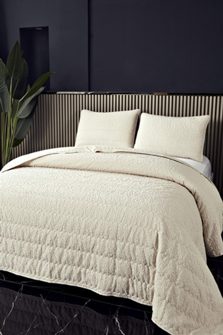 Покрывало 160х220 и наволочка 50х70 Sofi De MarkO Надин молоко